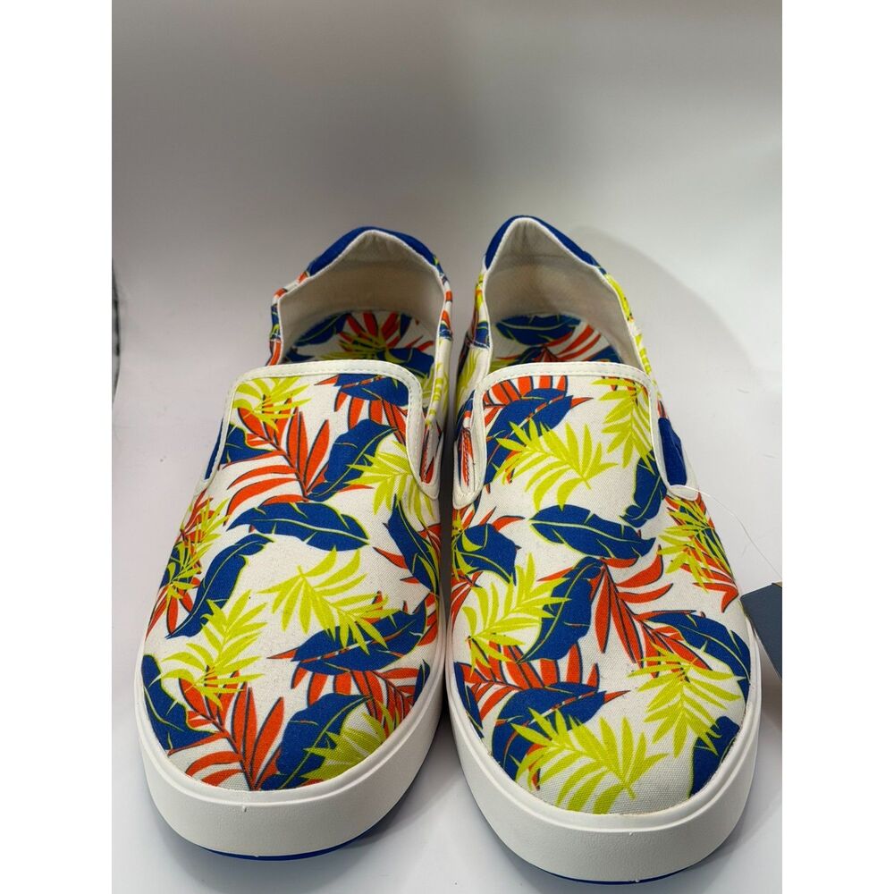 NWT OluKai Lae‘ahi Pa‘i Men’s Size 14 Tropical Aloha Floral Slip-On Sneakers